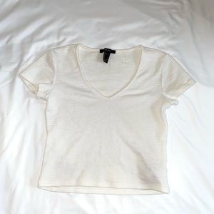 forever 21 ribbed v neck Tee